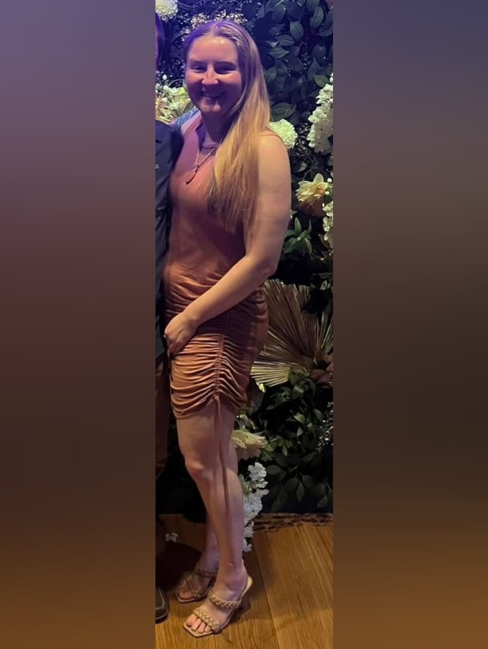Sleeveless Ruched Side Dress in Dusty Rose